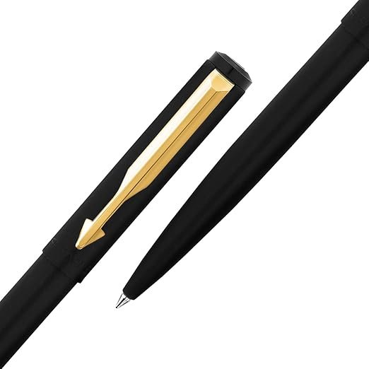 Parker Vector Matte Black Gold Trim Ball Pen - Image 3