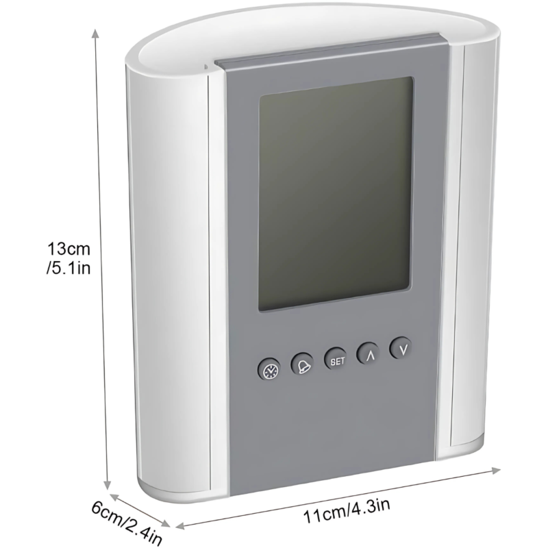 Transparent pen stand with table clock - Image 4