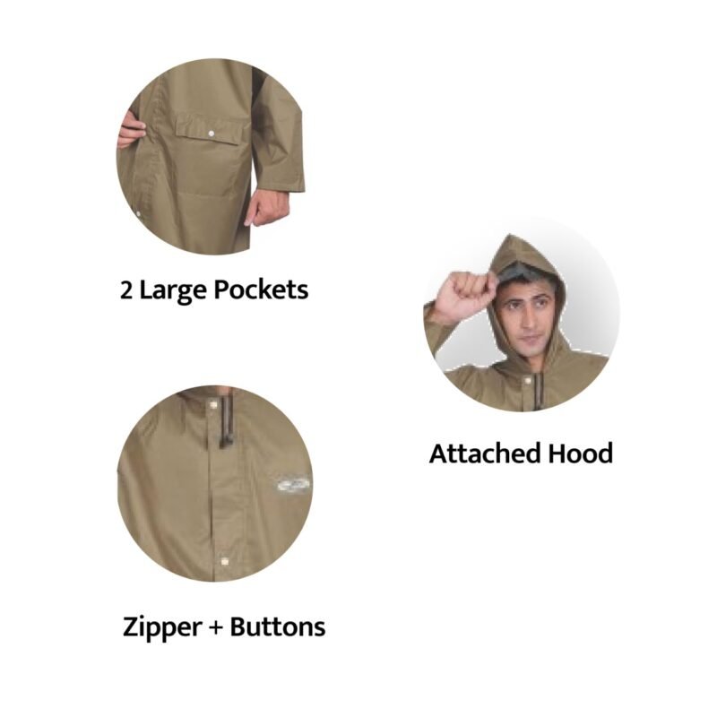 Raincoat Jacket with Hood - Image 3