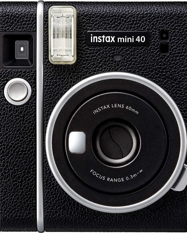 Fujifilm Instax Mini 40 Instant Film Camera, Black, Compact - Image 3