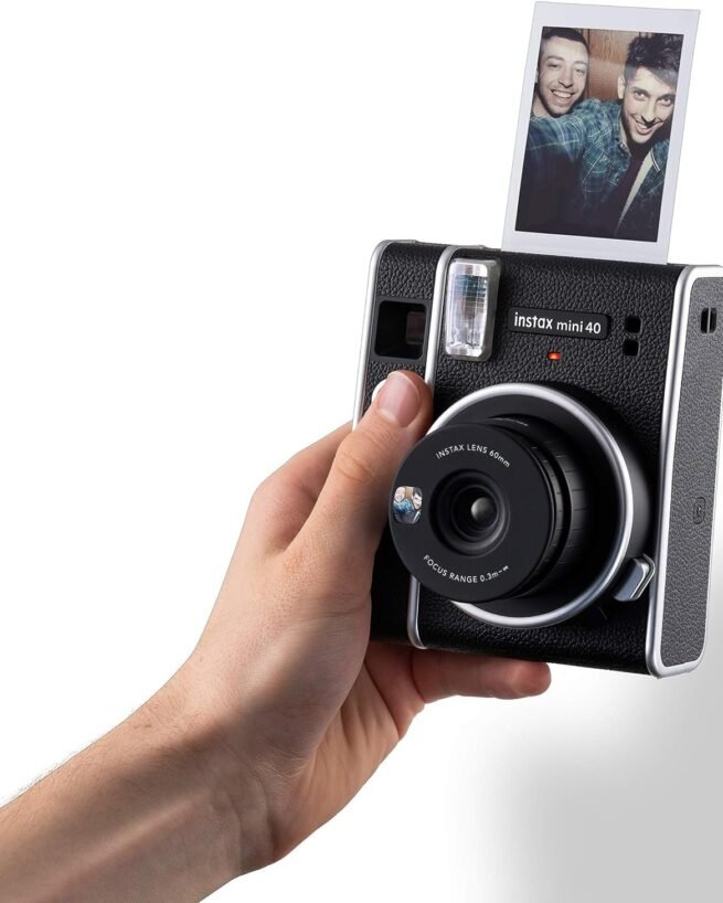 Fujifilm Instax Mini 40 Instant Film Camera, Black, Compact