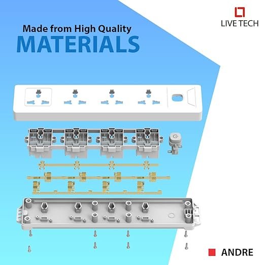 Live Tech Andre Wc01 4 Socket Surge Protecto - Image 2