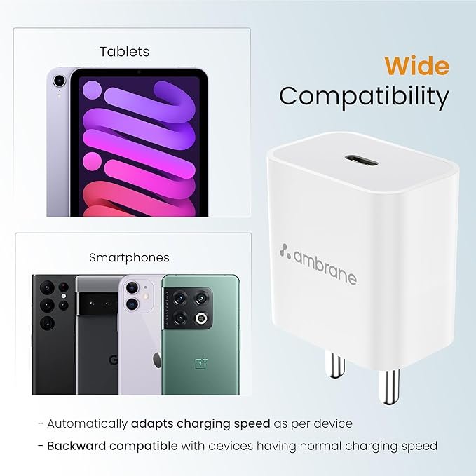 Ambrane 20W Type C Mobile Charger Adapter - Image 3