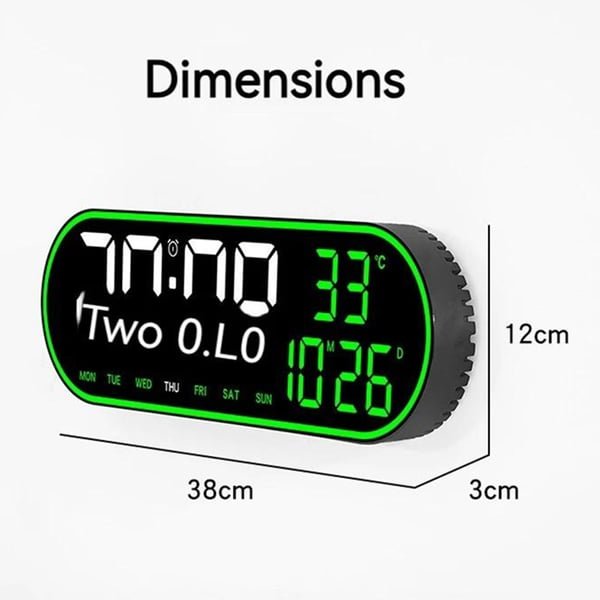 Budi GH8021 Digital LED Wall Clock with Remote Control - Image 4