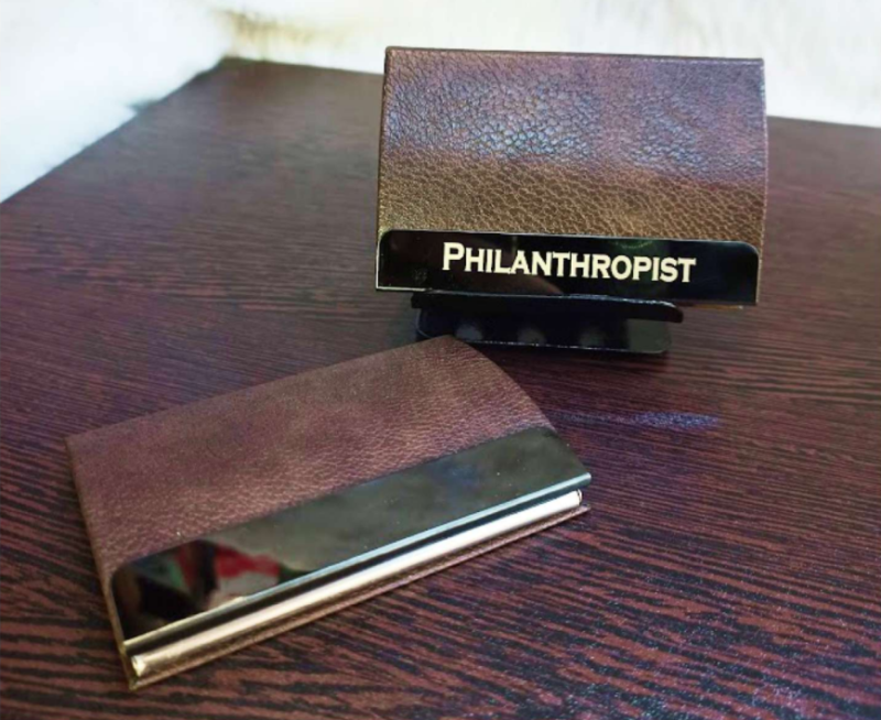 Premium Brown Leather Card Holder