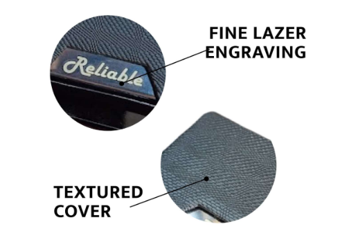 Premium Textured Black Card Holder - Image 2