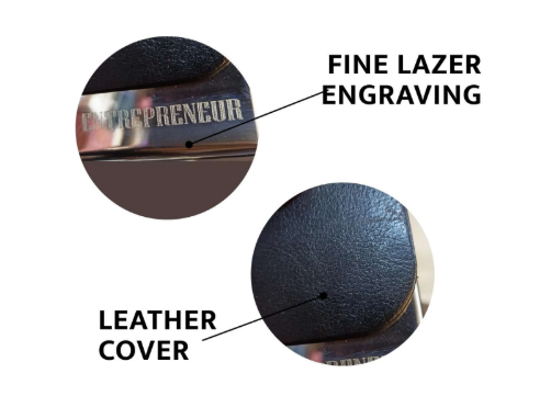 Premium Textured Black Card Holder - Image 2