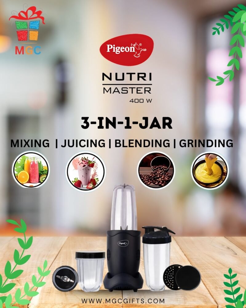 Pigeon NUTRI MASTER 400 W Juicer Mixer Grinder