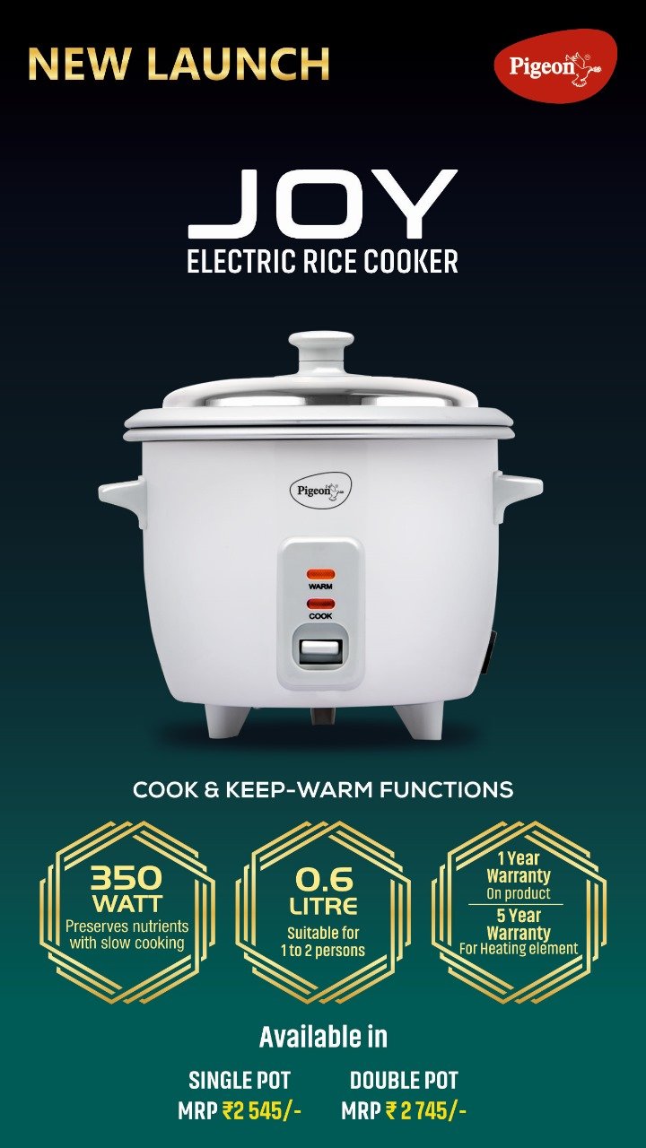 Pegion Electric Rice Cooker 350Watt, White