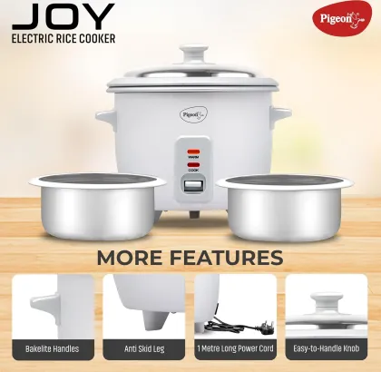 Pegion Electric Rice Cooker 350Watt, White - Image 2