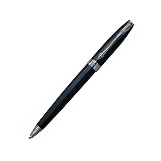 Parker Fusion Matte Black Chrome Trim Ballpoint Pen
