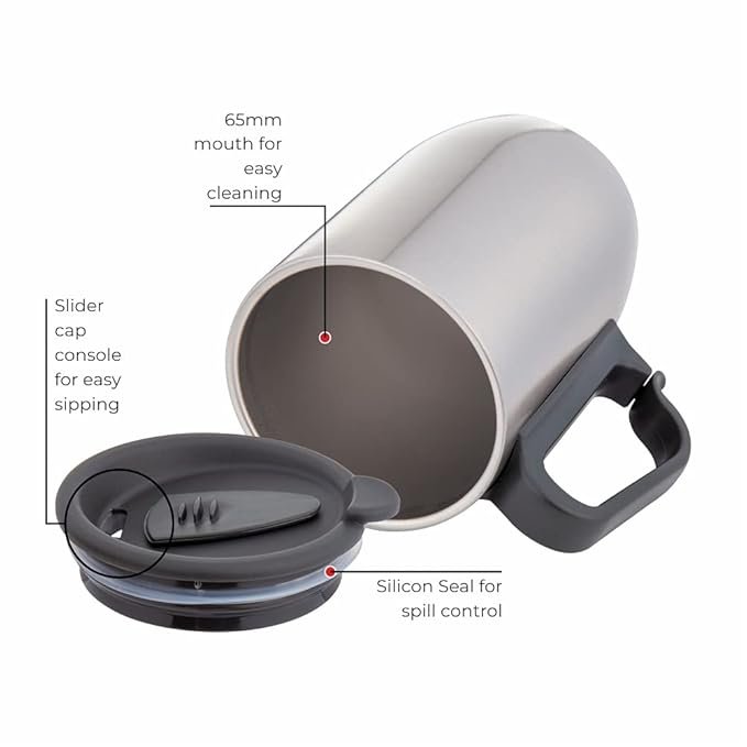 DUBBLIN Refresh Stainless Steel Unbreakable Tea Coffee Mug - Image 5
