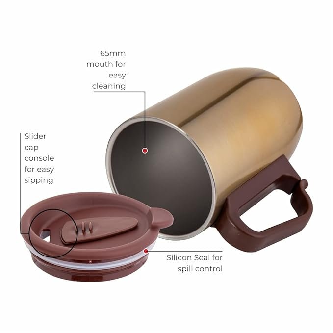 DUBBLIN Refresh Stainless Steel Unbreakable Tea Coffee Mug - Image 4