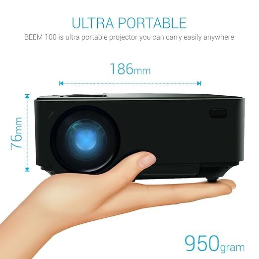 Portronics POR 624 Portable LED Projector (Black), USB - Image 3