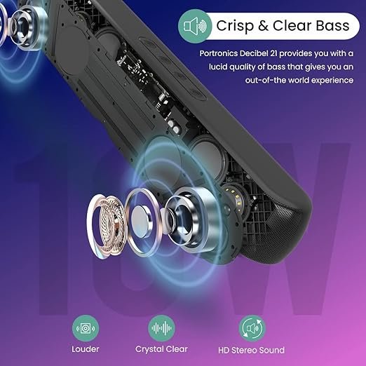 Portronics Decibel 21 10W Wireless Bluetooth Soundbar - Image 4