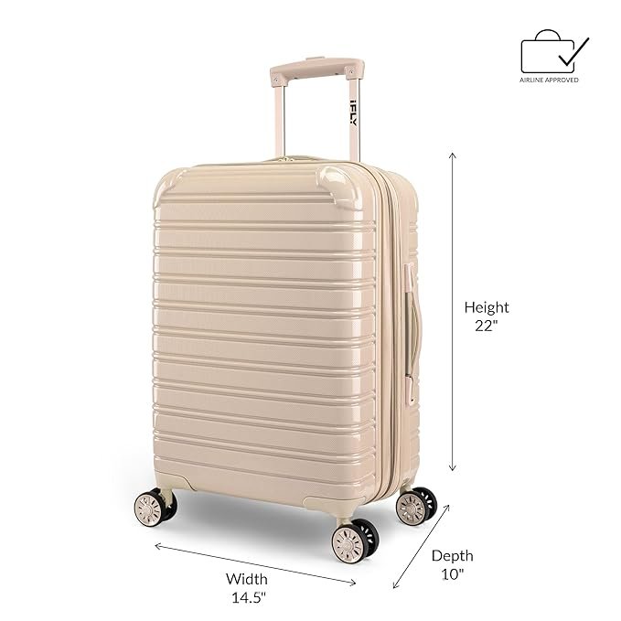 iFLY Fibertech Checked ABS/PC Lightweight Fashionable Hardside Trolley Bag - Image 4