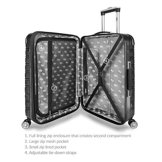 iFLY Fibertech Checked ABS/PC Lightweight Fashionable Hardside Trolley Bag - Image 4