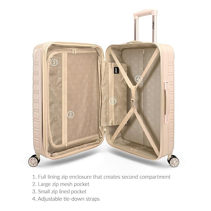 iFLY Fibertech Checked ABS/PC Lightweight Fashionable Hardside Trolley Bag - Image 3