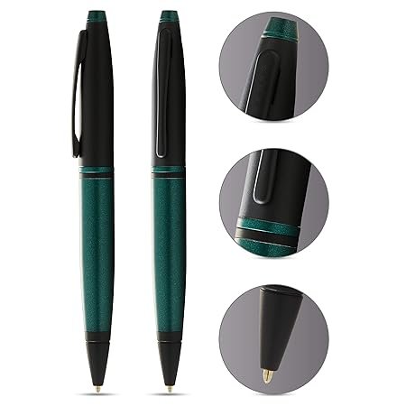 Cross Calais Matte Green Black Lacquer Ballpoint Pen AT0112-25 - Image 3