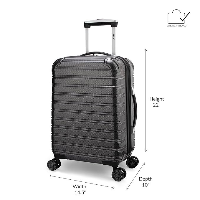 iFLY Fibertech Checked ABS/PC Lightweight Fashionable Hardside Trolley Bag - Image 5