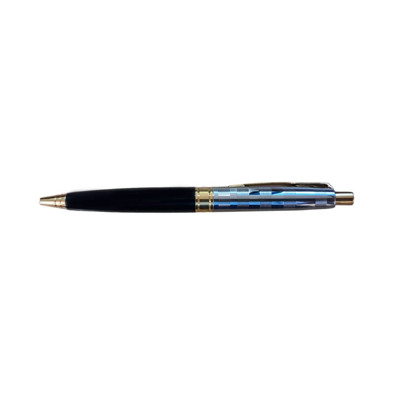 Parker Aster Black & Chrome Deluxe Gold Trim Ballpoint Pen - Image 3