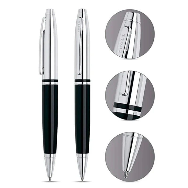 Cross Calais Black/Chrome CT Ballpoint Pen AT0112-2 - Image 2