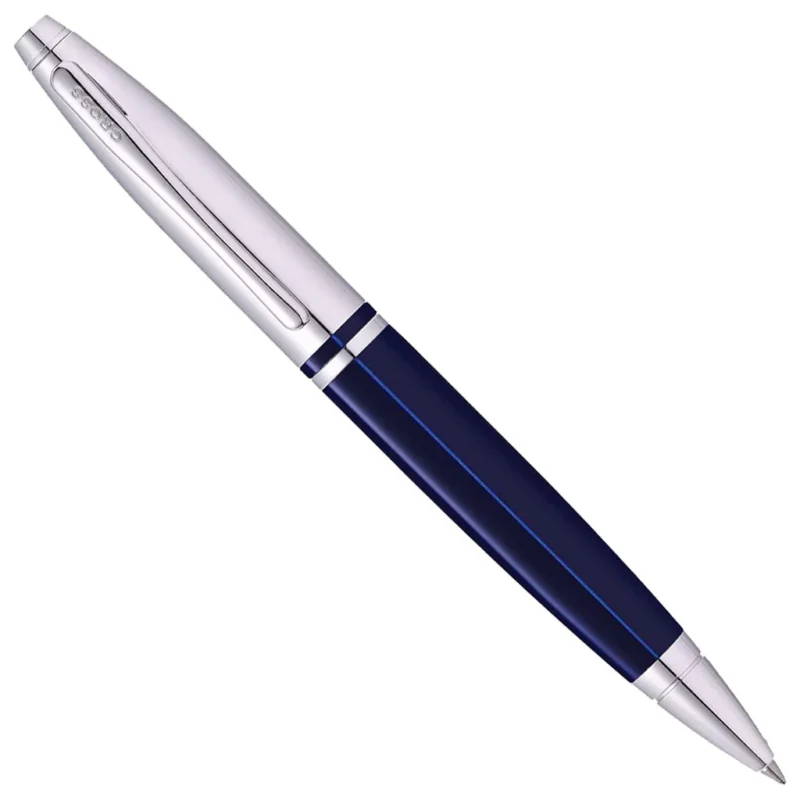 Cross Calais Chrome/Blue CT Ballpoint Pen AT0112-3