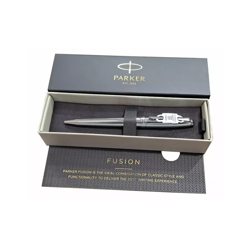 Parker FUSION Chrome Plated Shiny Chrome CT Ball Pen (Blue)