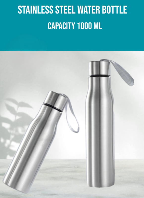 Stainless Steel 1000ml water bottle - Image 2