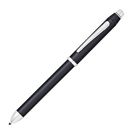 Cross Tech3+ Multifunction Pen with Stylus, Satin Black with Chrome