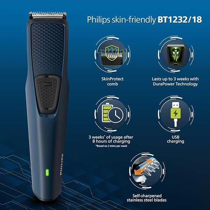 Philips Battery Powered SkinProtect Beard Trimmer for Men - Image 4