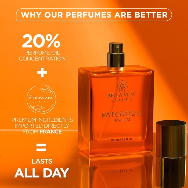 Bella Vita Luxury Patchouli Parfum Unisex Perfume For Men & Women with Indonesian Patchouli Leaf & White Musk - Image 4