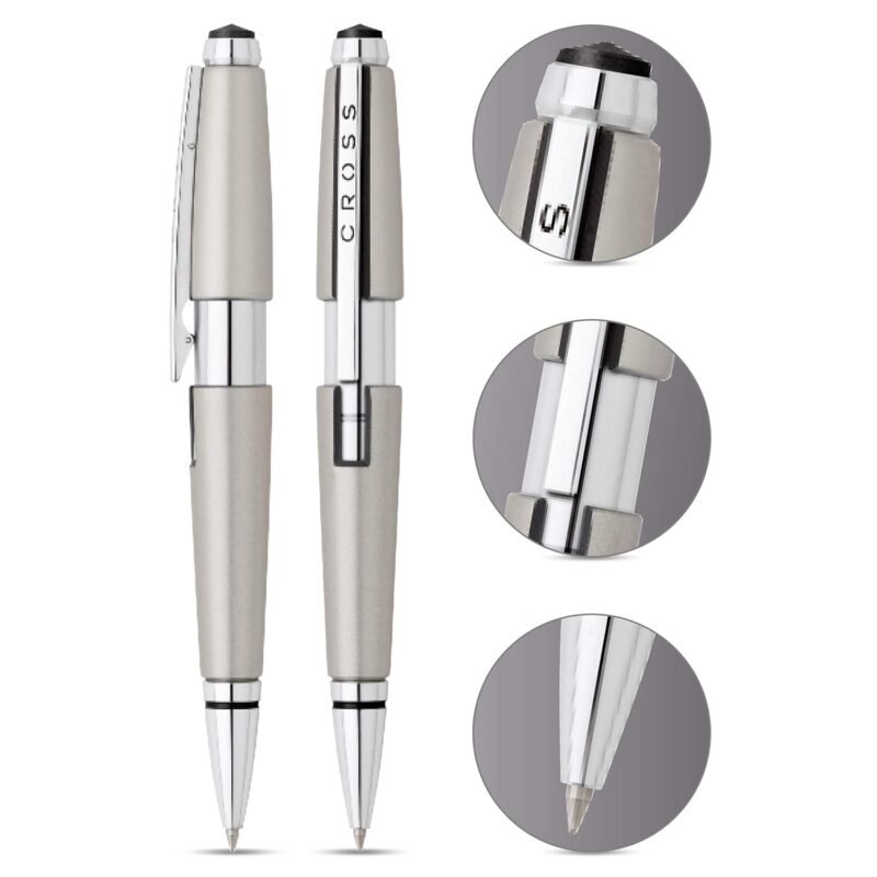 Cross Edge Roller Ball Pen, Titanium Blast - Image 3