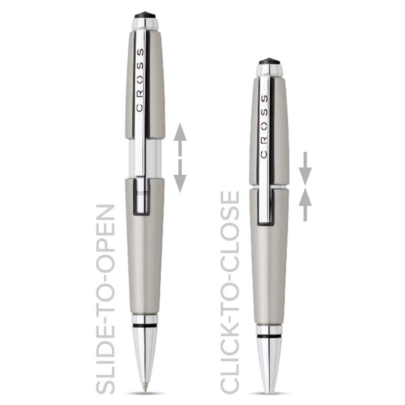 Cross Edge Roller Ball Pen, Titanium Blast - Image 2