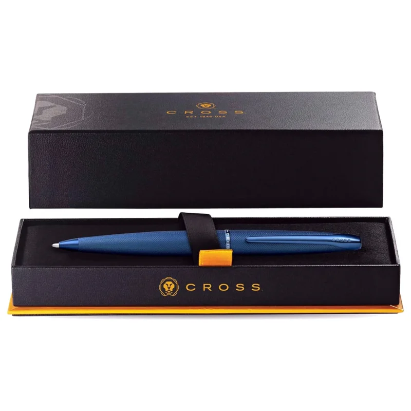 Cross ATX Sandblasted Dark Blue Ballpoint Pen 882-45 - Image 2