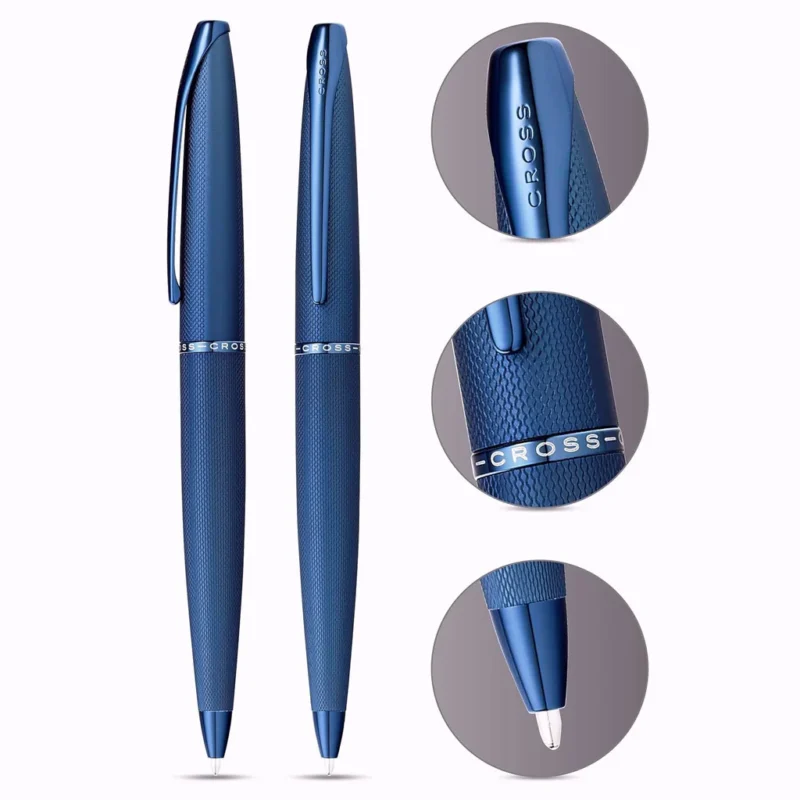 Cross ATX Sandblasted Dark Blue Ballpoint Pen 882-45 - Image 4