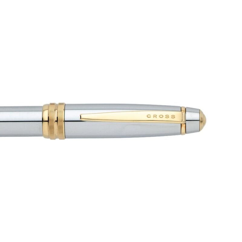 Cross AT0452-6 Bailey Medalist Ballpoint Pen Chrome with Gold Trims - Image 3