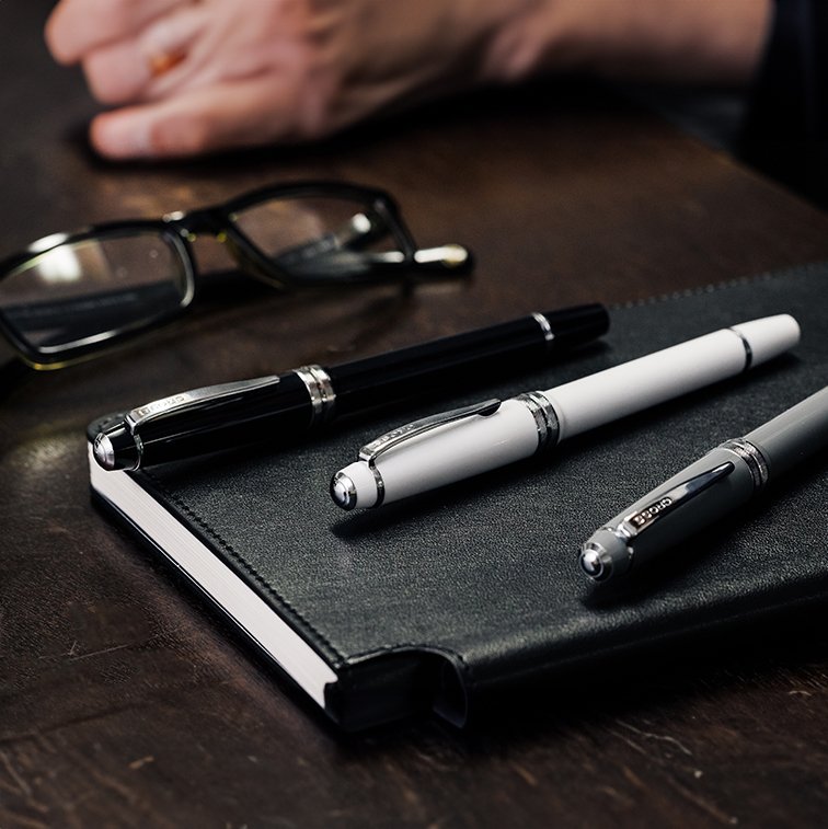 Cross AT0452-7 Bailey Ballpoint Pen Black with Chrome Trims - Image 3