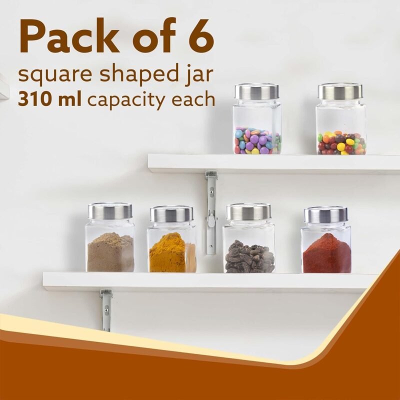 AGARO Elegant Cube Jar 310 ml - Image 5