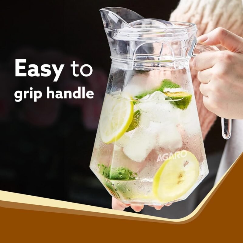 AGARO Elegant Glass Jug, 1.3L - Image 3
