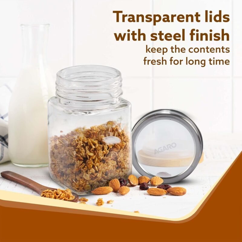 AGARO Elegant Cube Jar 310 ml - Image 2