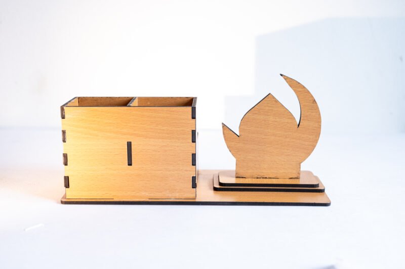 Wooden Mobile & Pen Stand - Image 2