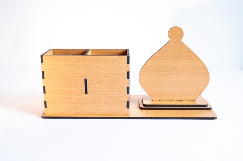 Wooden Mobile & Pen Stand - Image 2