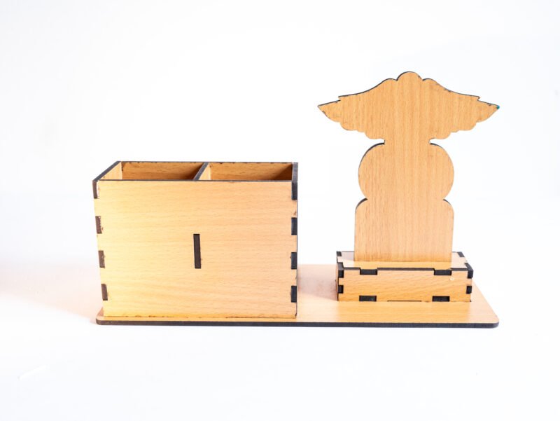 Wooden Mobile & Pen Stand - Image 3