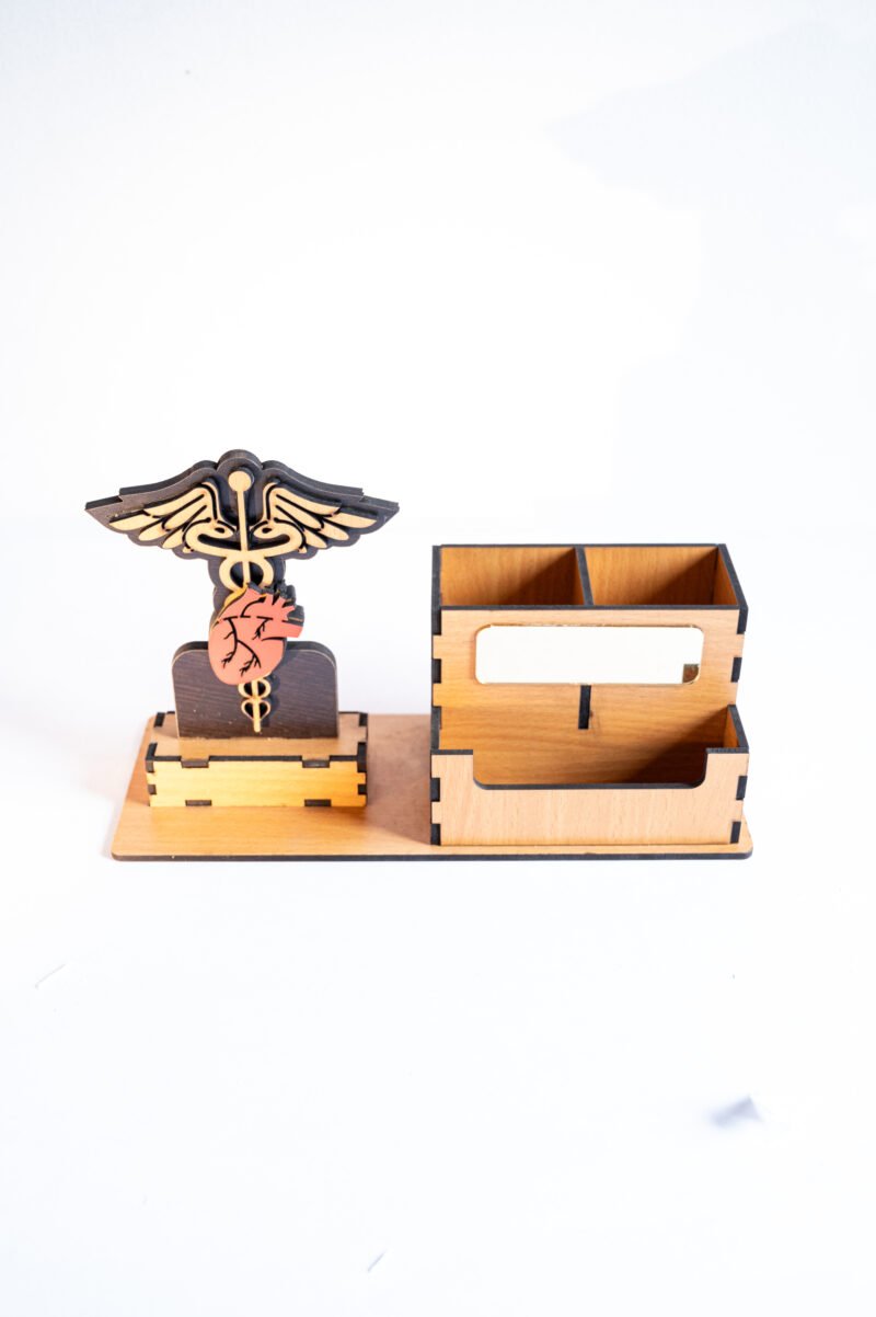 Wooden Mobile & Pen Stand - Image 2