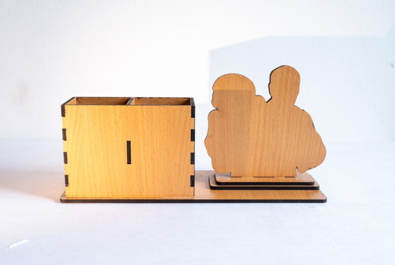 Wooden Mobile & Pen Stand - Image 3