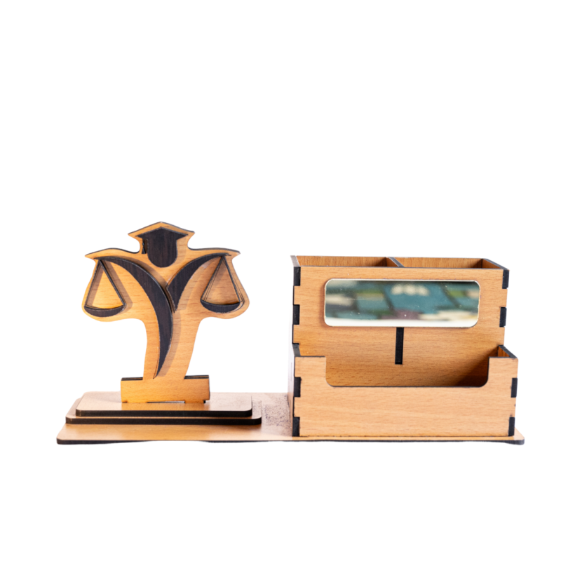 Wooden Mobile & Pen Stand
